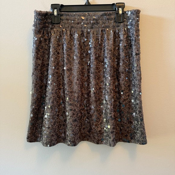 Garnet Hill Grey Sequin Skirt – Women’s Medium - Picture 2 of 3